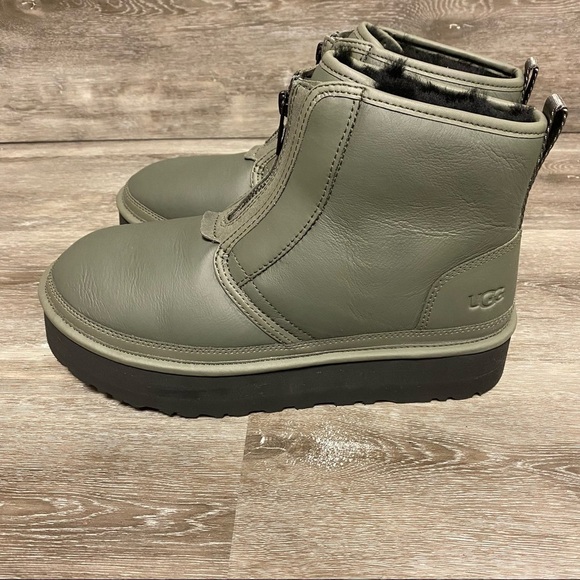 UGG | Neumel Platform Zip Chukka Boots In Ultra Matte Seaweed Size 11 NEW - Picture 5 of 9